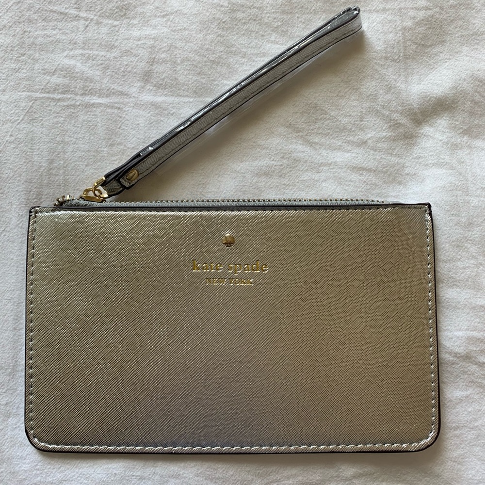 Kate Spade New York Silver Wristlet